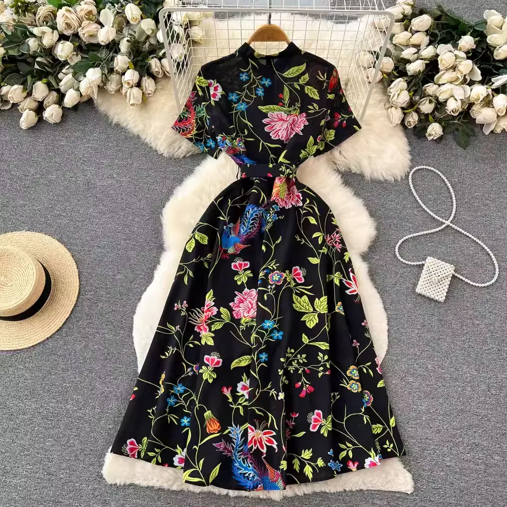 - women's summer printed dress GEU1239