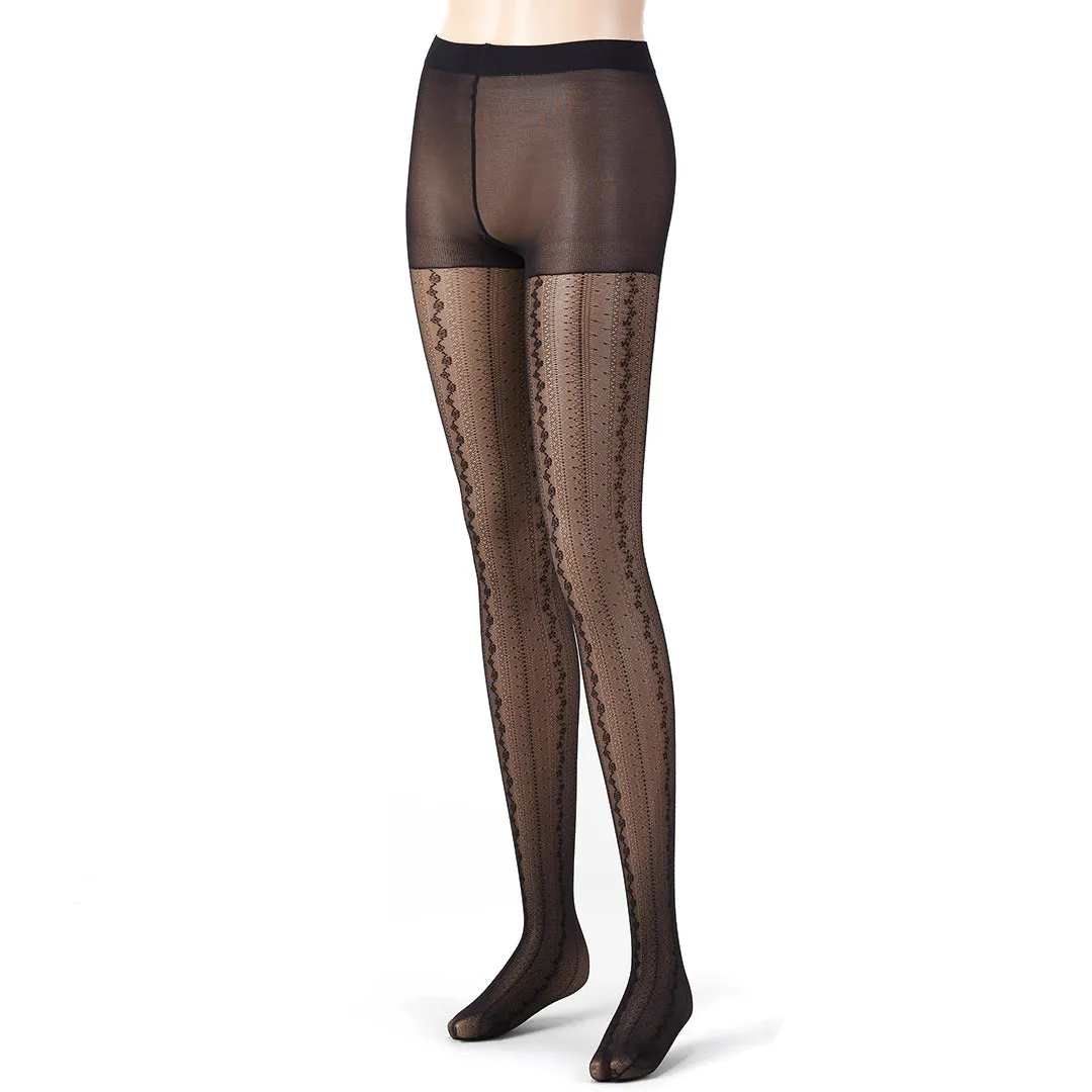 011909607 Lace Stripe Tights