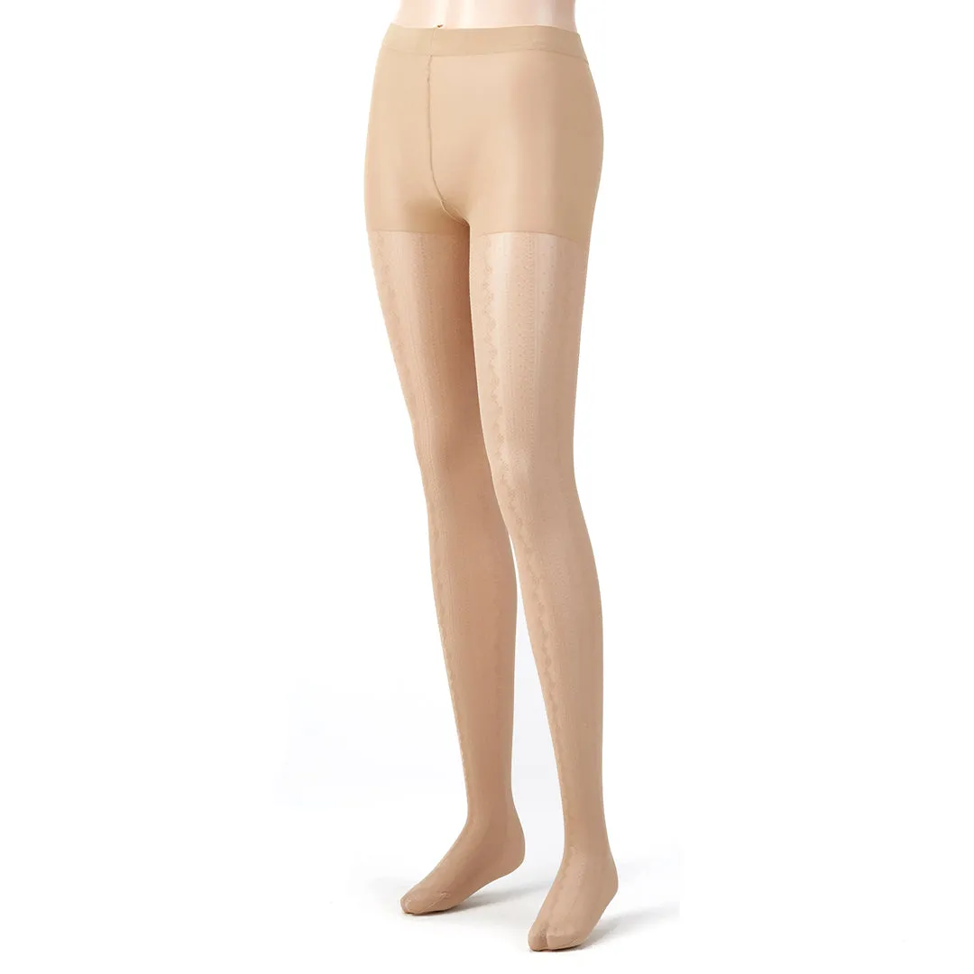 011909607 Lace Stripe Tights