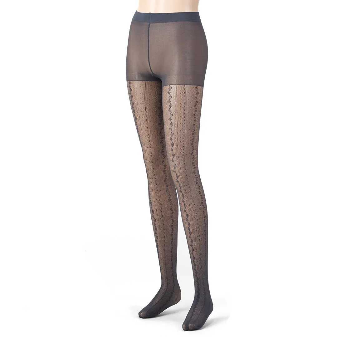 011909607 Lace Stripe Tights