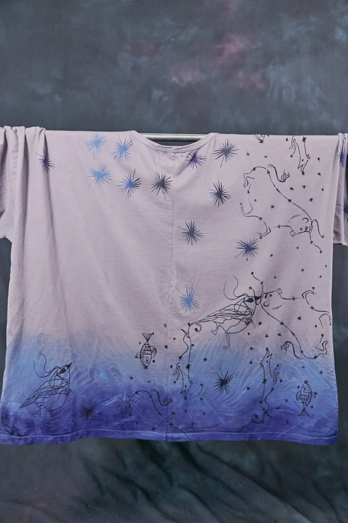 1236HD Line Tee Blue Dip-Under the Sea 30"L