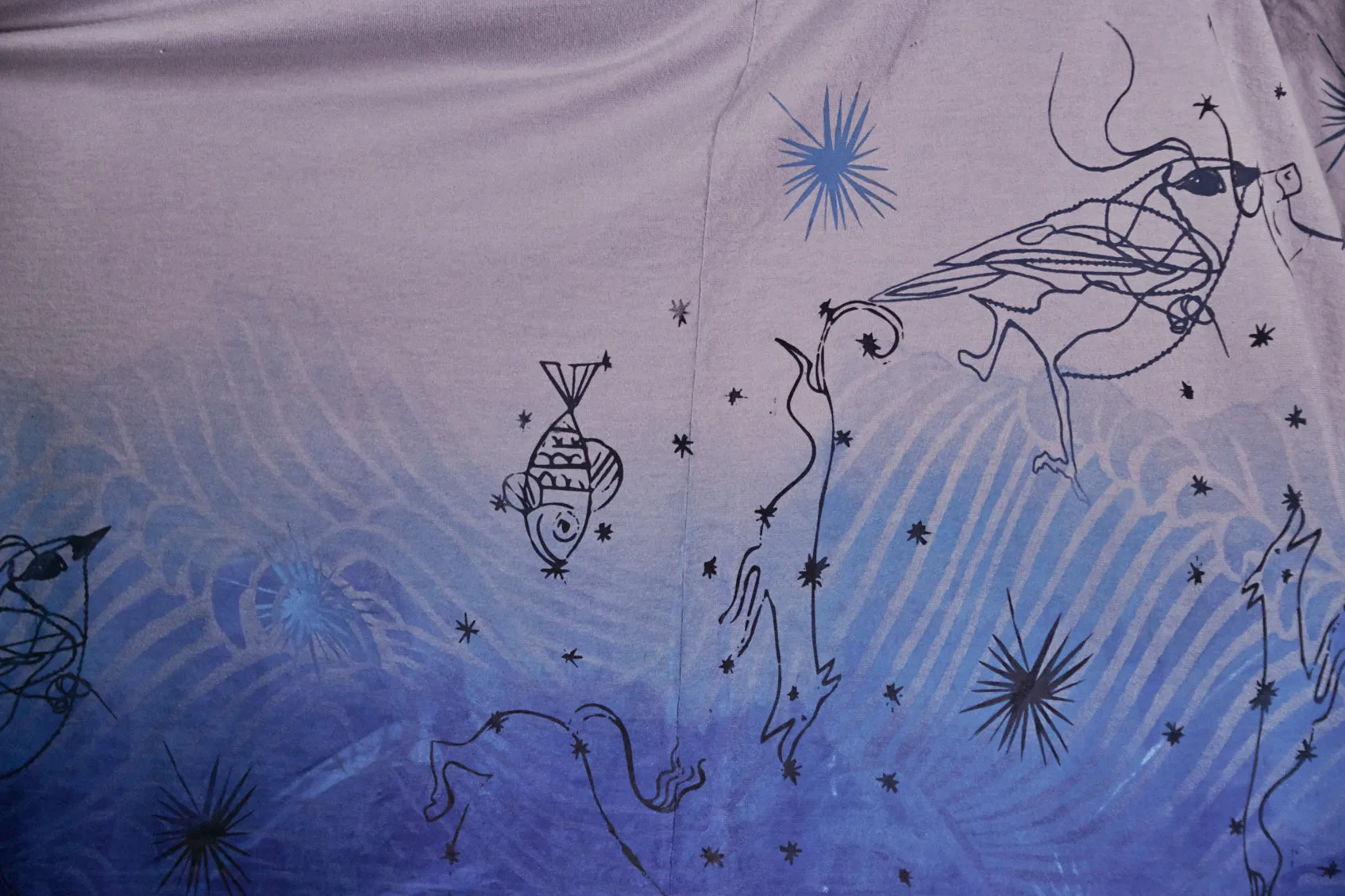 1236HD Line Tee Blue Dip-Under the Sea 30"L