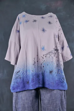 1236HD Line Tee Blue Dip-Under the Sea 30"L
