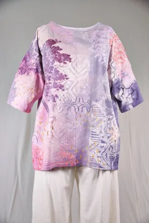 1236HD Line Tee Moon Temple Tea Garden 32"L