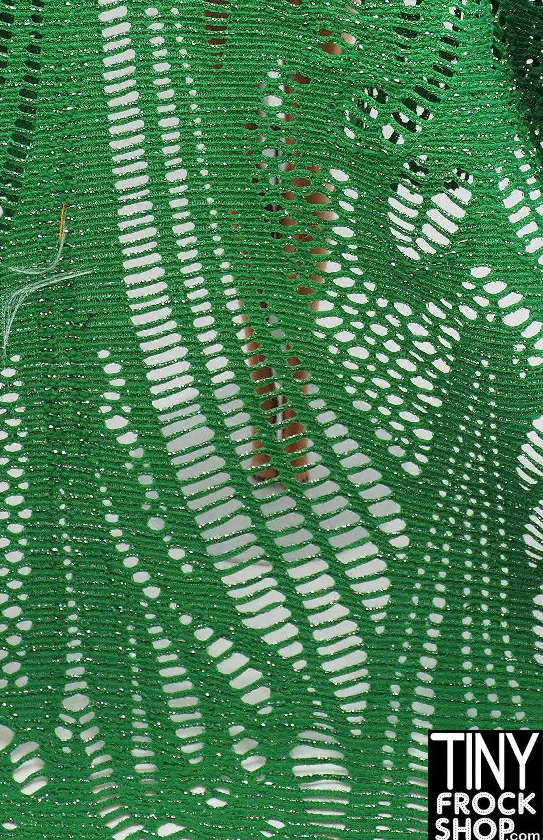 12" Fashion Doll F0340 Green Leaf Lace Fabric