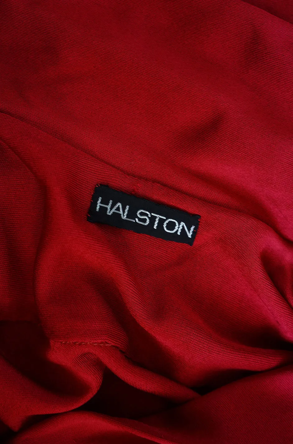 1972 Custom Red Jersey Halston Dress