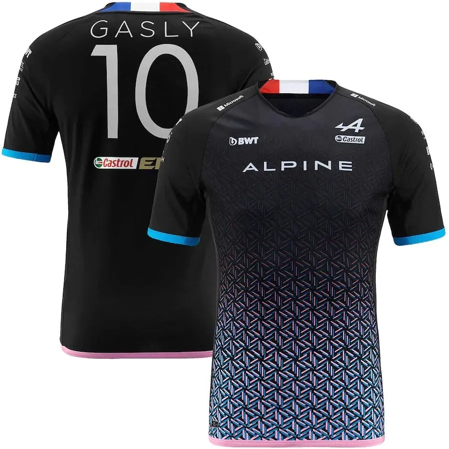 2023 F1 New T-shirt Alpine Team Racing Driver