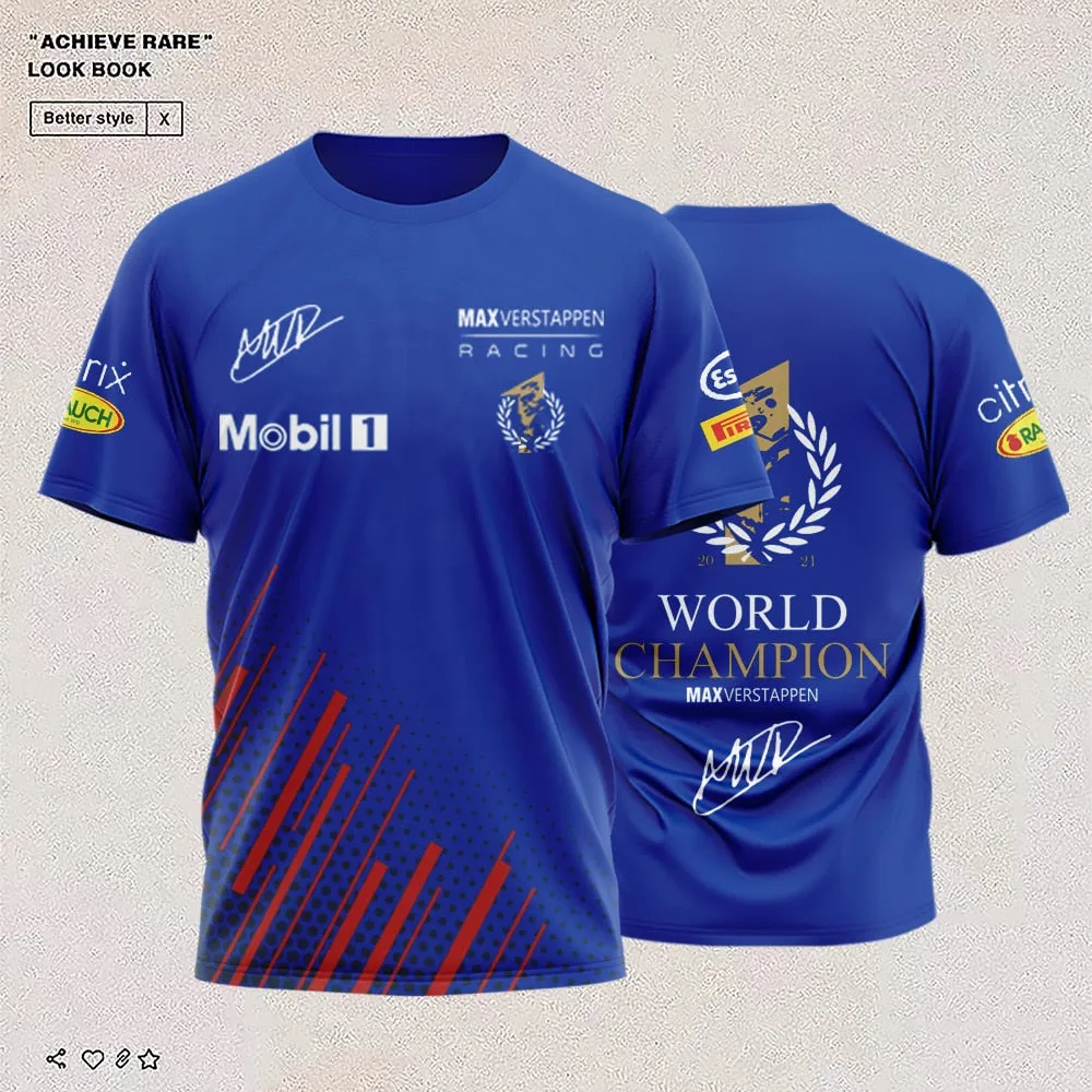 2023 Men's New Summer Formula 1 Driver World Championship T-shirt