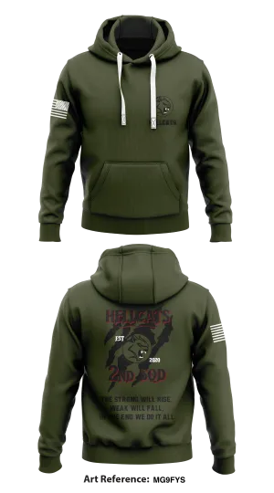 2nd Plt, 1st SQD HELLCATS Store 1  Core Men's Hooded Performance Sweatshirt - mg9FyS