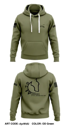 2nd PLT, A TRP, 3-61 CAV Store 1  Core Men's Hooded Performance Sweatshirt - dyzWdU