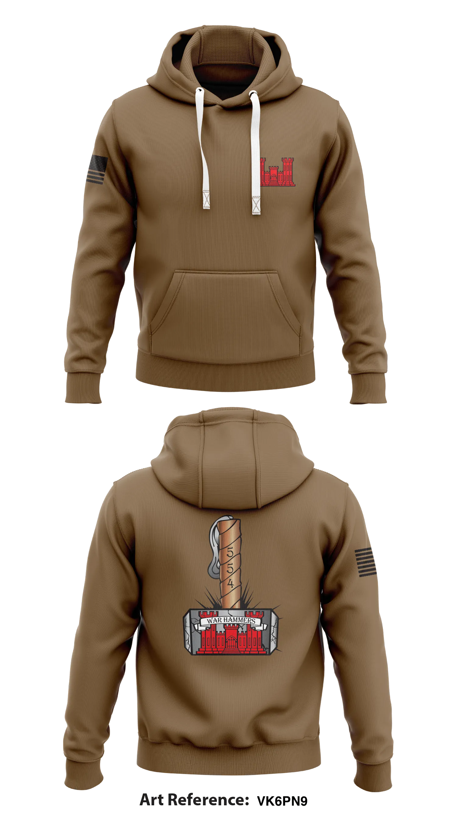 554th ECC Store 1  Core Men's Hooded Performance Sweatshirt - vk6pN9
