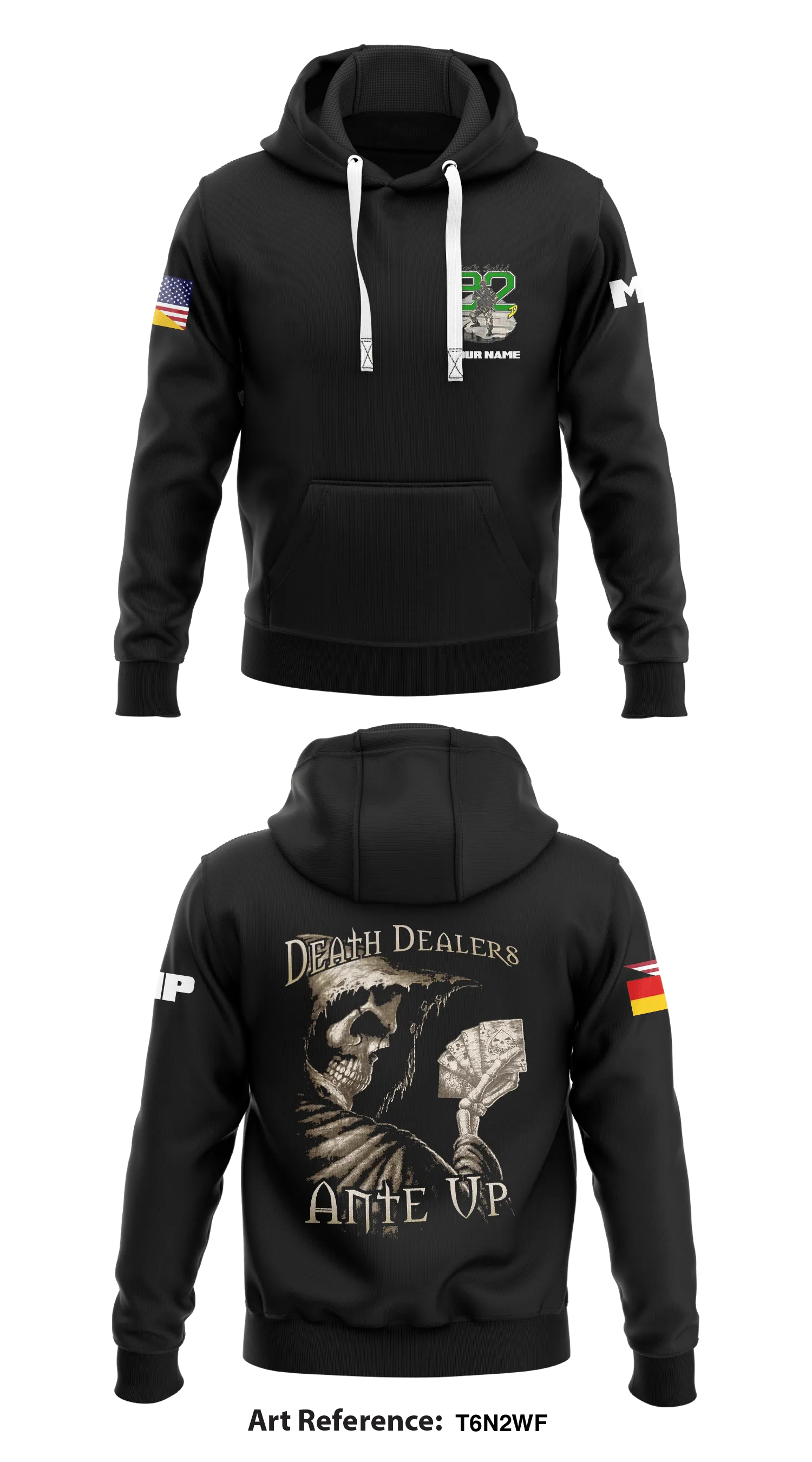 92nd MP Co -Rock Solid- Store 1  Core Men's Hooded Performance Sweatshirt - t6n2wf