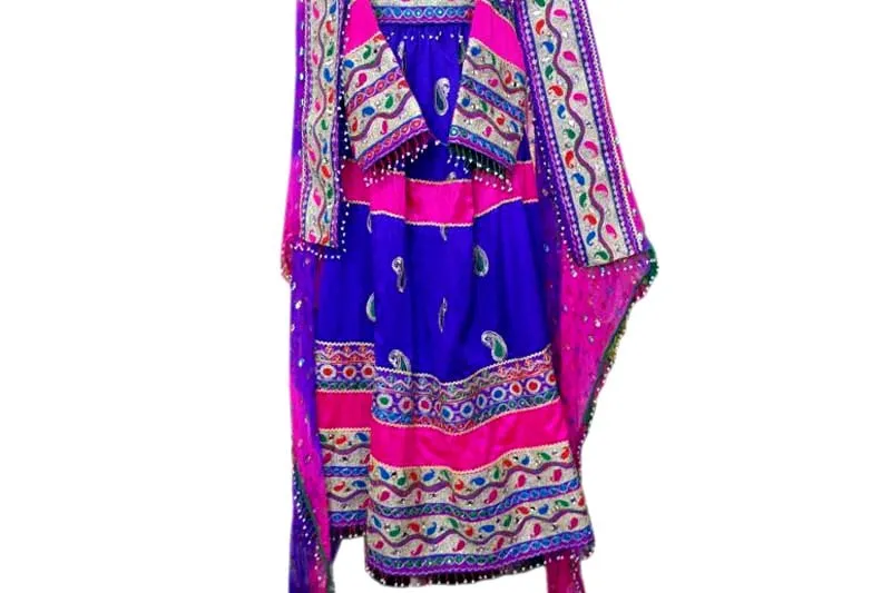 Afghan Fashion New Dress Blue Costume