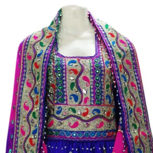 Afghan Fashion New Dress Blue Costume