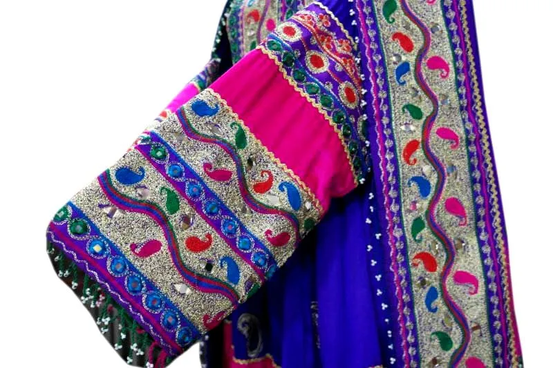Afghan Fashion New Dress Blue Costume