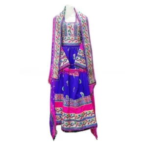 Afghan Fashion New Dress Blue Costume