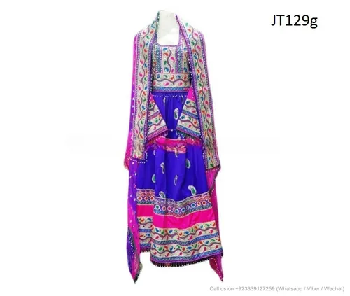 Afghan Fashion New Dress Blue Costume