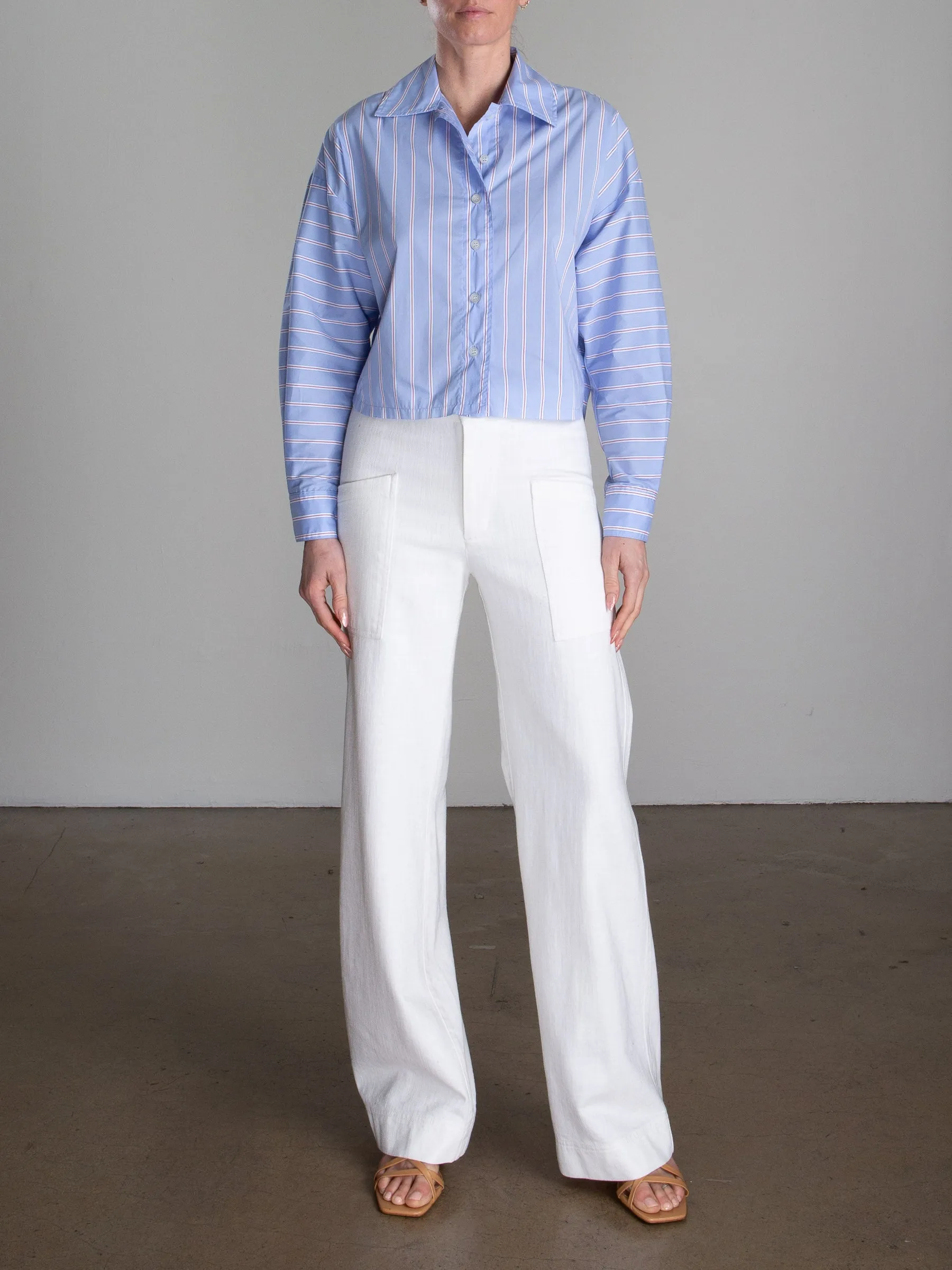 Aiden Pant in Denim - Ivory