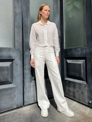 Aiden Pant in Denim - Ivory