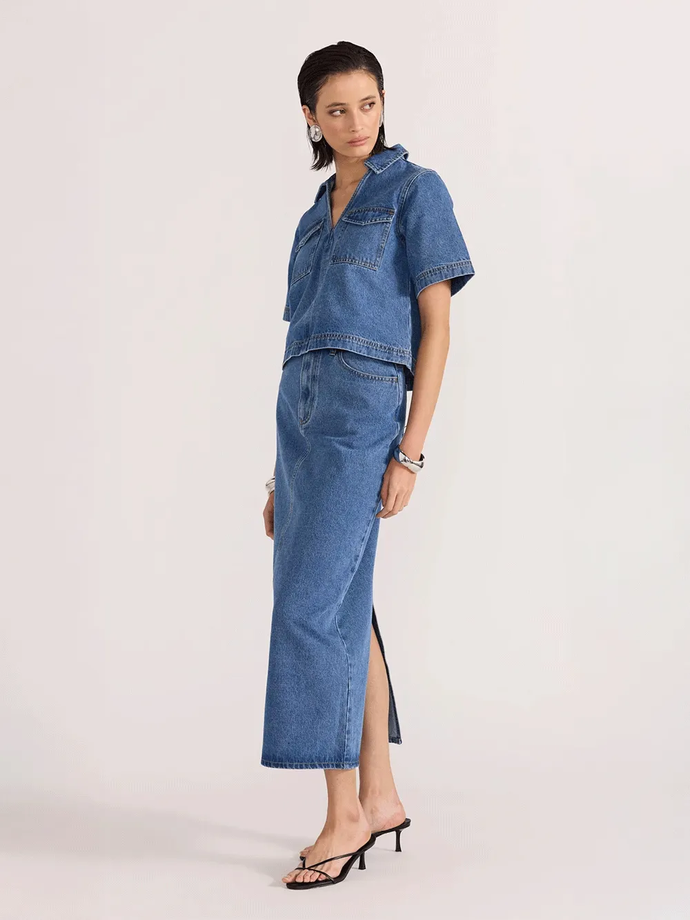 Alden Crop Denim Shirt