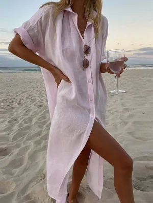 Alyssa - Concept Simple Maxi Shirt Dress