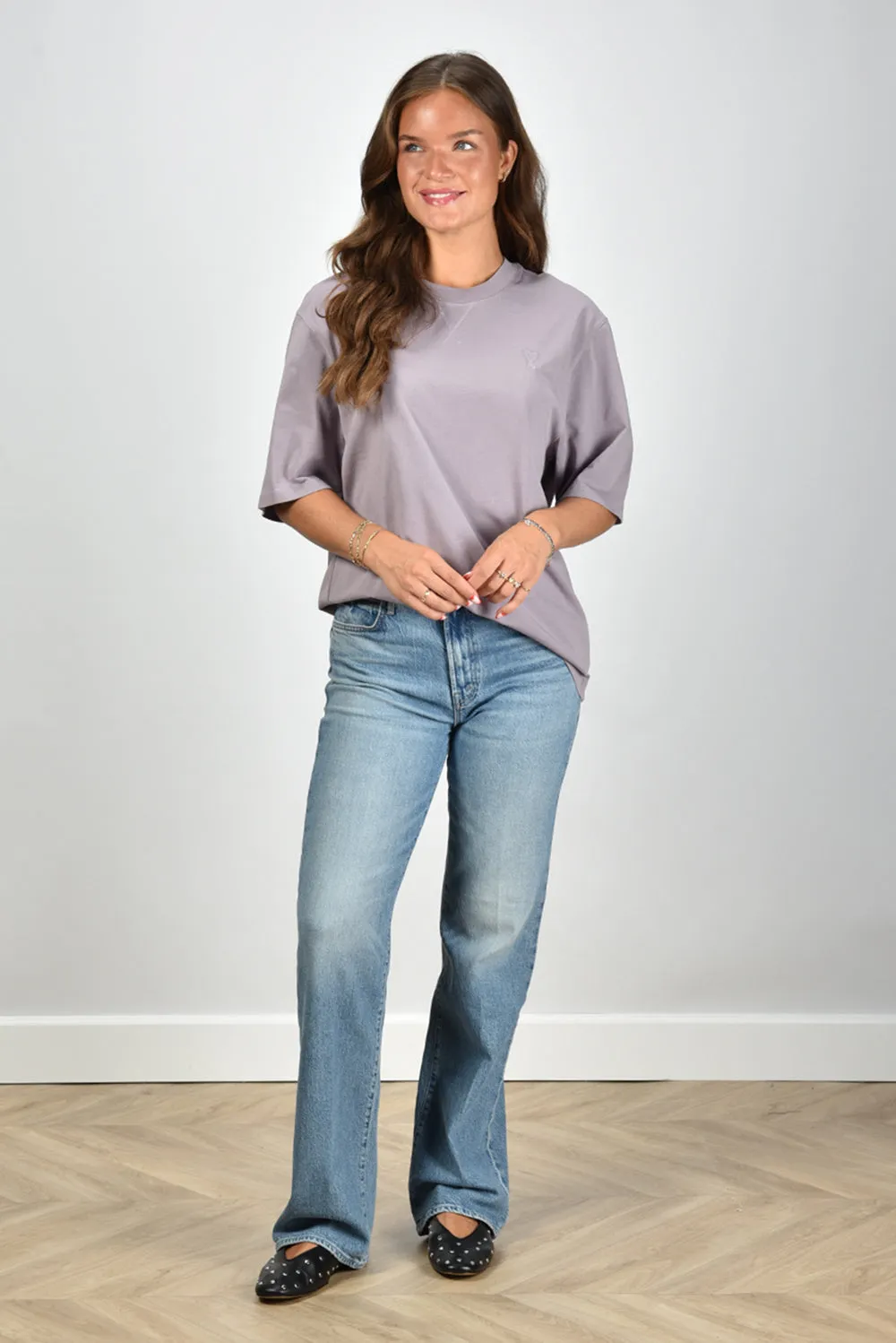 Ami Paris t-shirt Boxy UTS040.JE0090 lilac