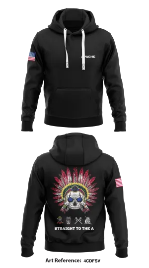 Apache, 1/3D CR Store 1  Core Men's Hooded Performance Sweatshirt - 4CDFsv