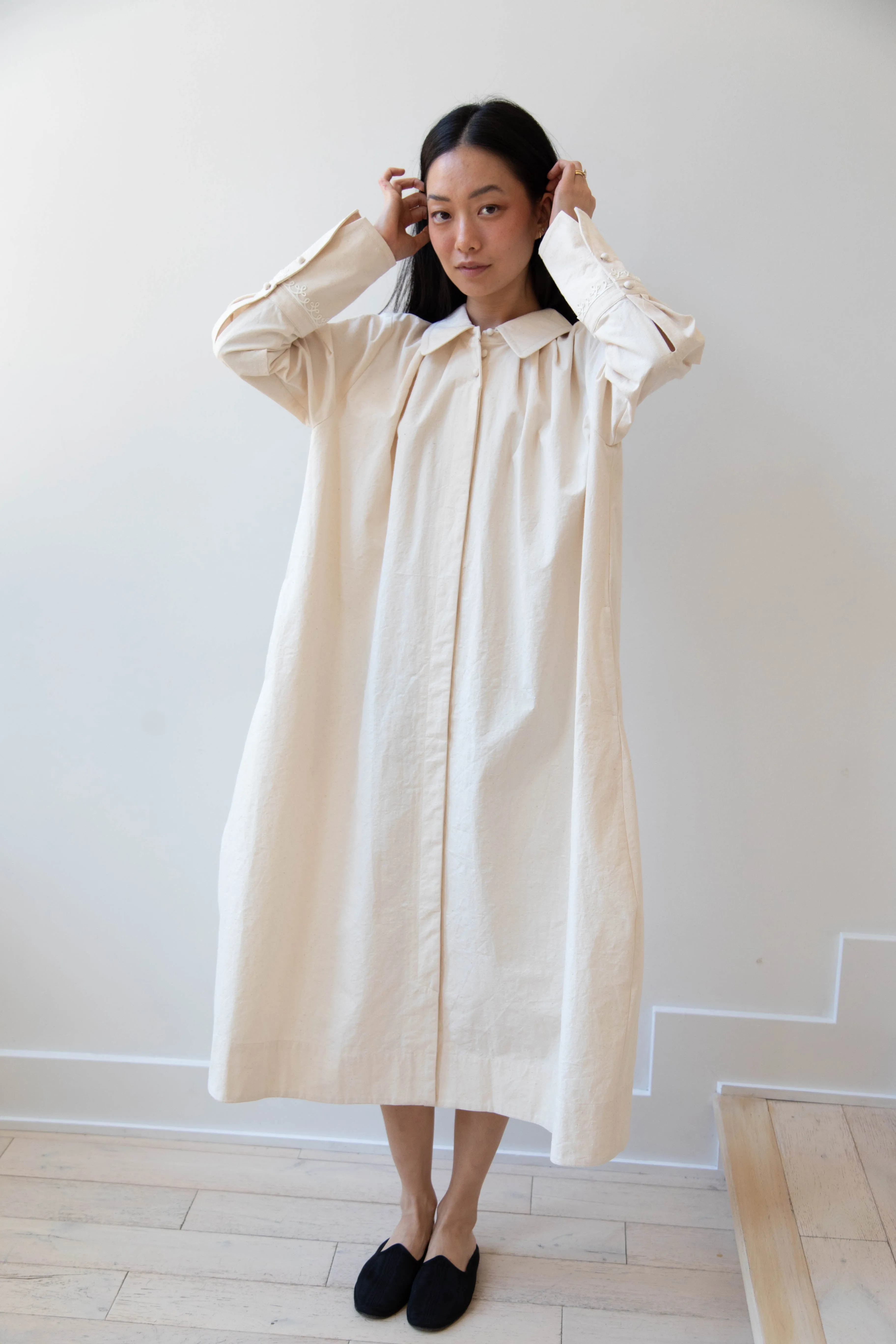 Aseedonclöud | Tea Garden Gown in Natural Tea Garden Cloth