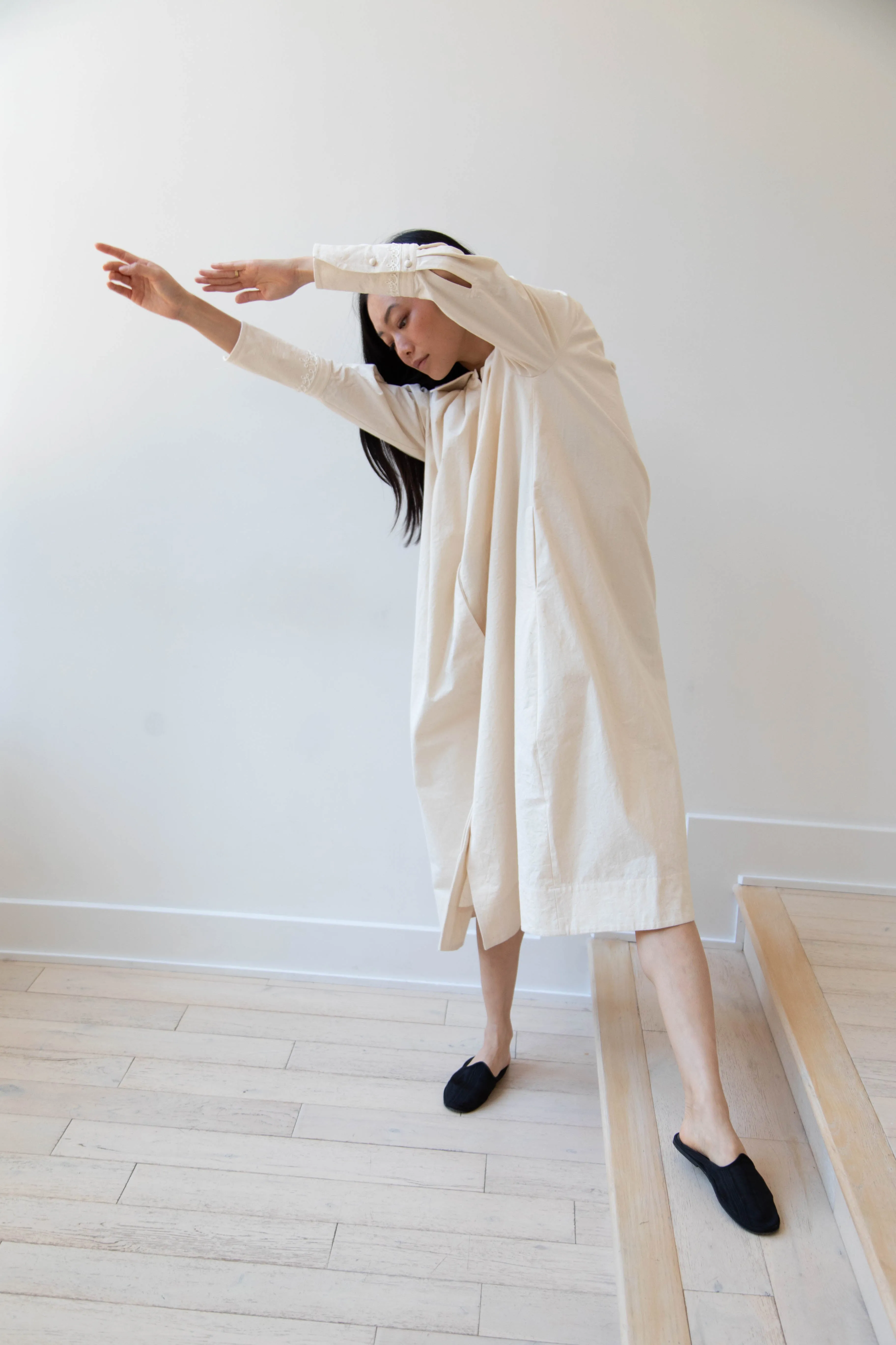 Aseedonclöud | Tea Garden Gown in Natural Tea Garden Cloth