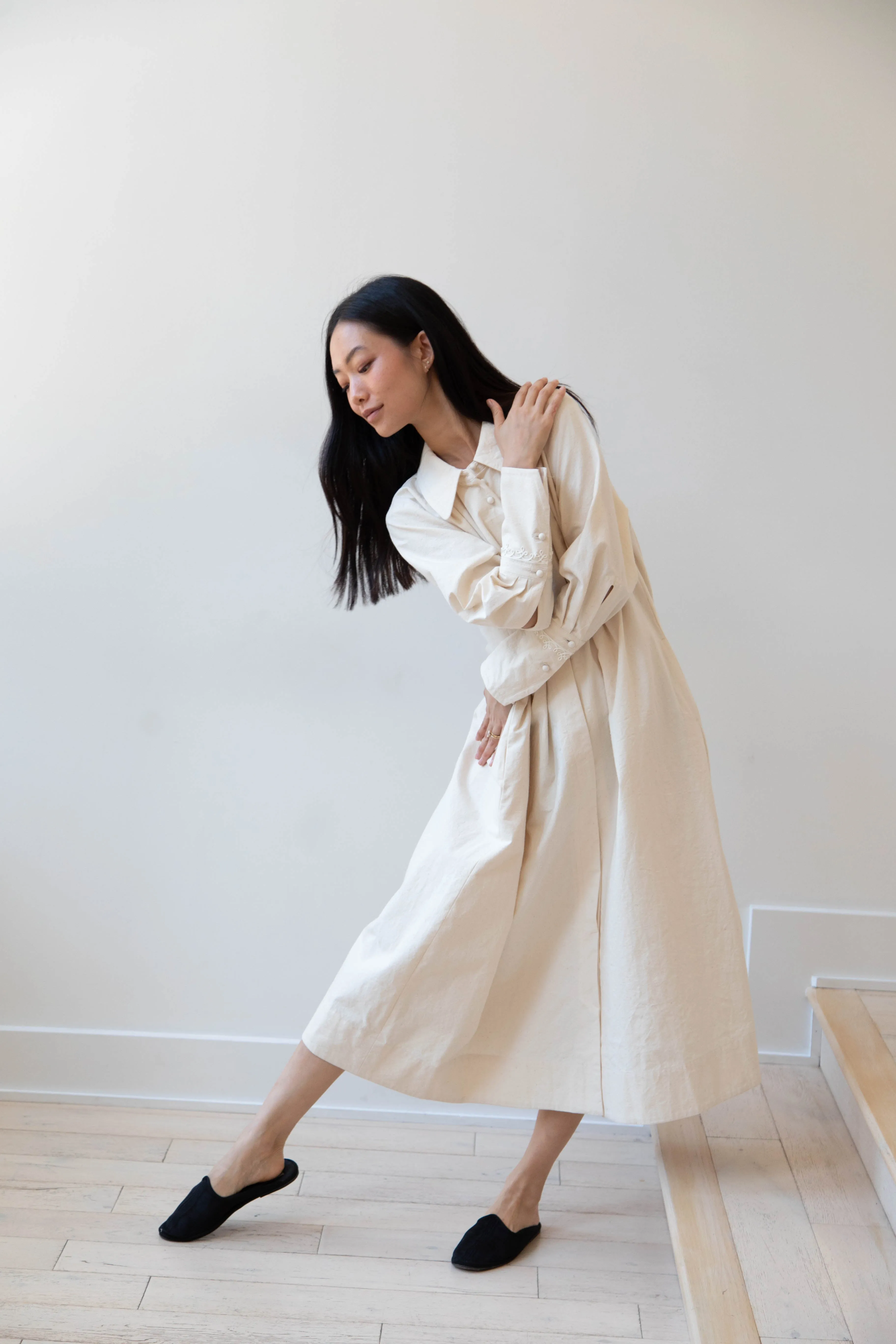 Aseedonclöud | Tea Garden Gown in Natural Tea Garden Cloth