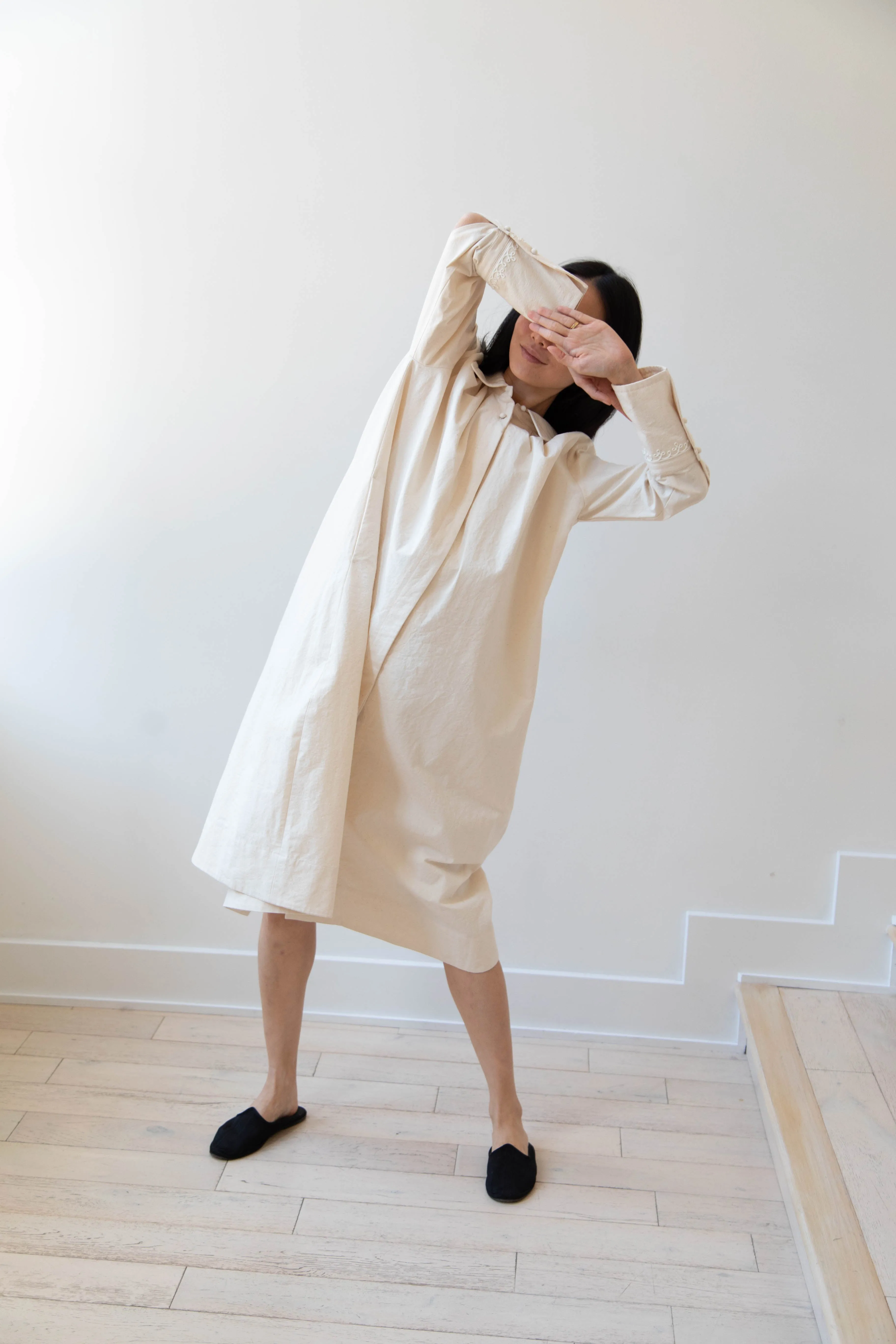 Aseedonclöud | Tea Garden Gown in Natural Tea Garden Cloth