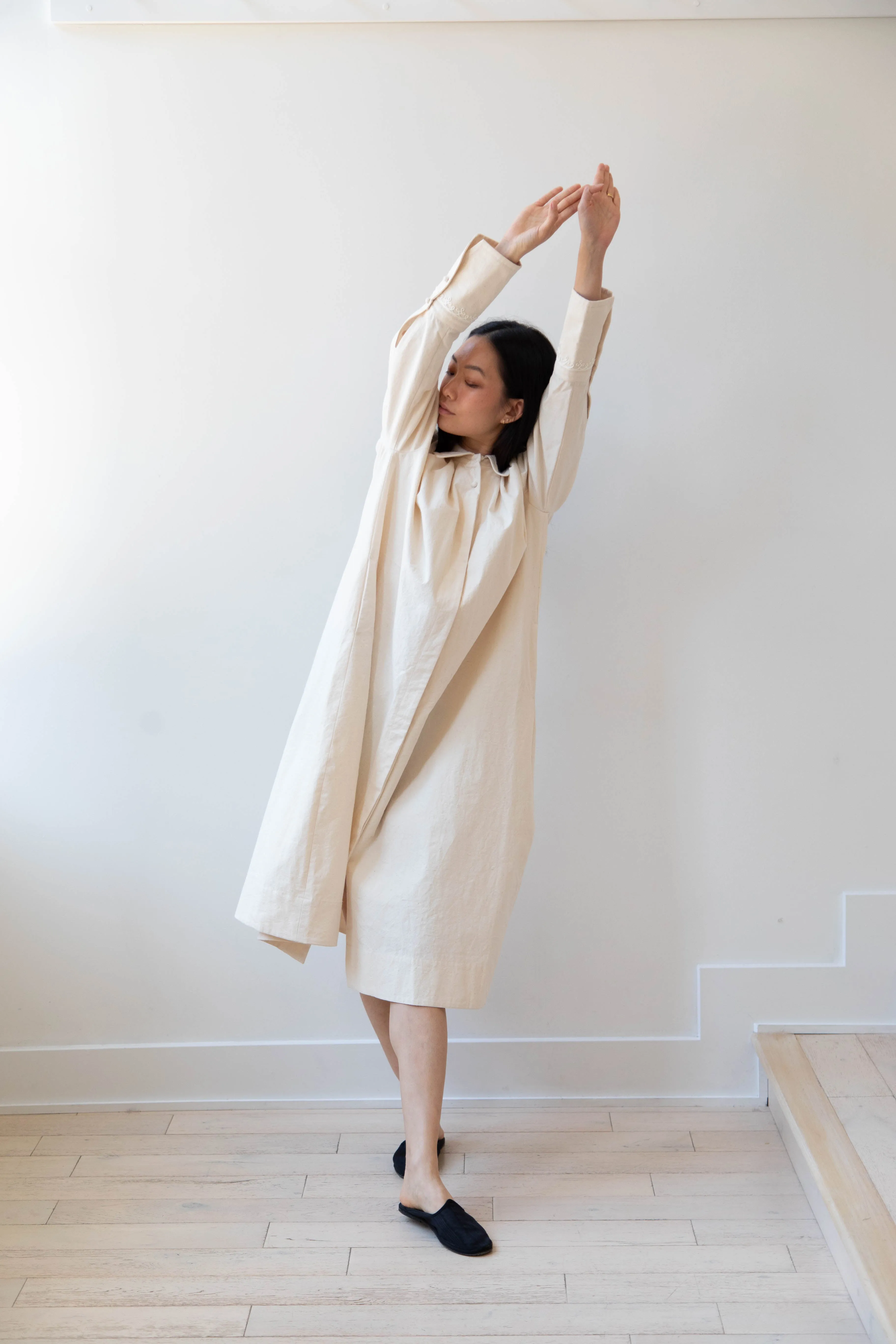 Aseedonclöud | Tea Garden Gown in Natural Tea Garden Cloth