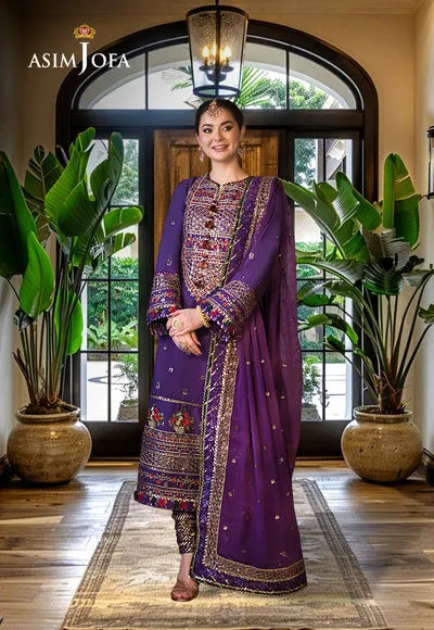 Asim Jofa | Luxury CAMBRIC 3 PCS '24 | AJFILE-16