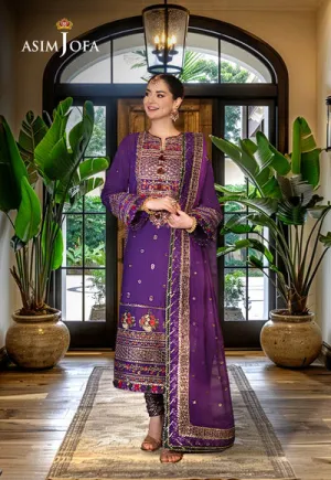 Asim Jofa | Luxury CAMBRIC 3 PCS '24 | AJFILE-16