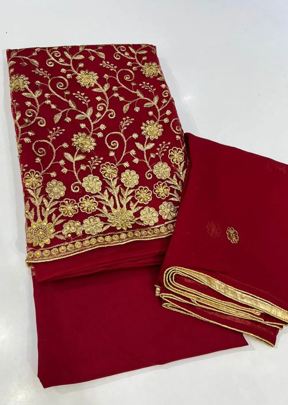 ATQ3349 Unstitched Red Net Suit