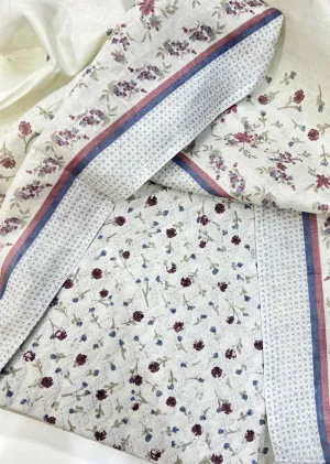 ATQ8471 - Unstitched Beige Cotton Suit