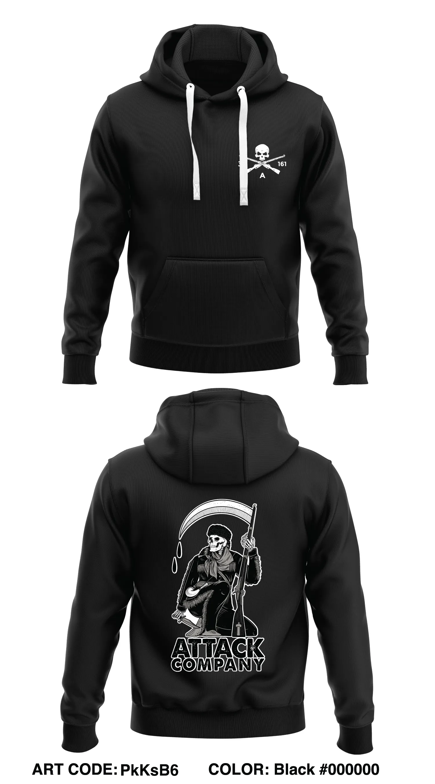 Attack Company, 3-161 IN, 81st SBCT Store 1  Core Men's Hooded Performance Sweatshirt - PkKsB6