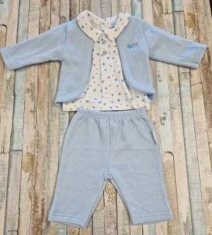 Baby Boys Stars And Hearts 3 Piece Set