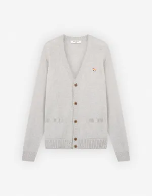 Baby Fox Patch Regular Cardigan Light Grey Melange
