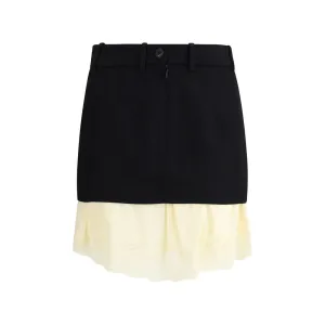 Balenciaga Double-layer Mini Skirt