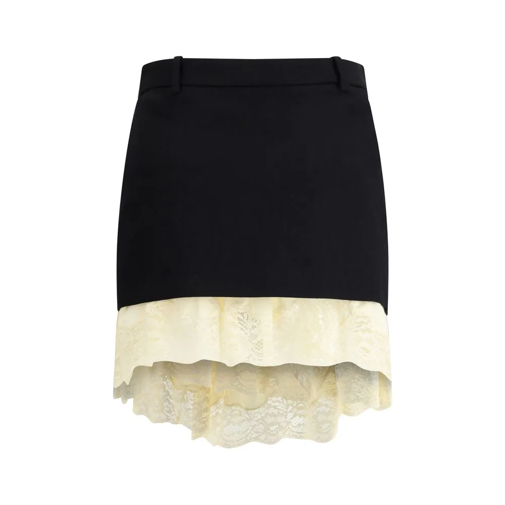 Balenciaga Double-layer Mini Skirt