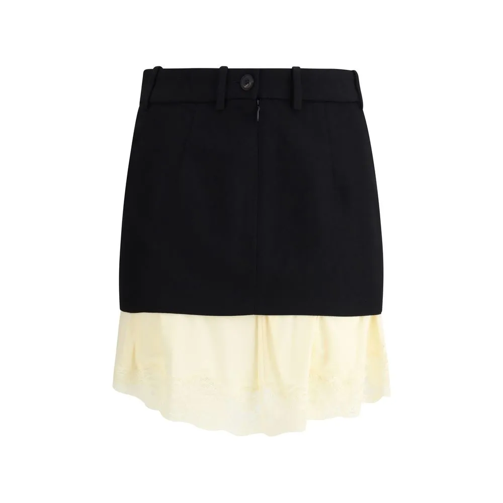 Balenciaga Double-layer Mini Skirt