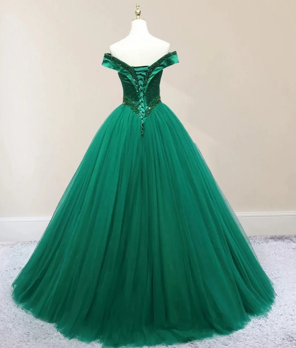 Beading Off the Shoulder Floor Length Quinceanera Dresses