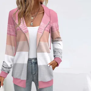 BerryBetty - Color Block Hooded Jacket