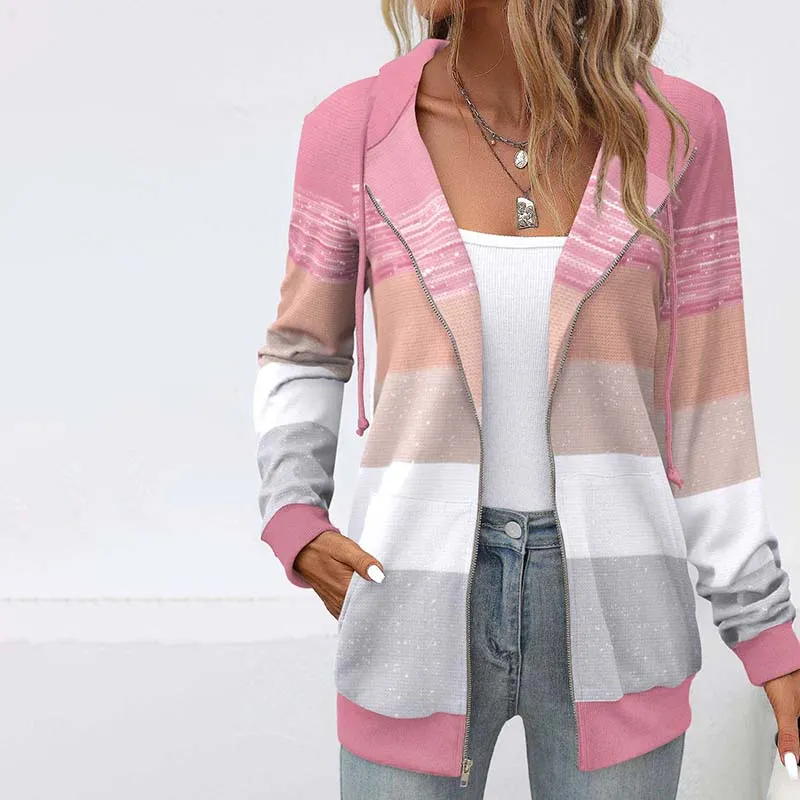 BerryBetty - Color Block Hooded Jacket