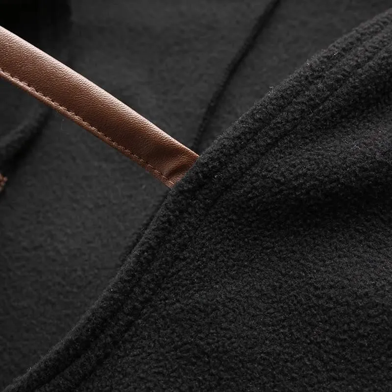 Black Hooded Poncho