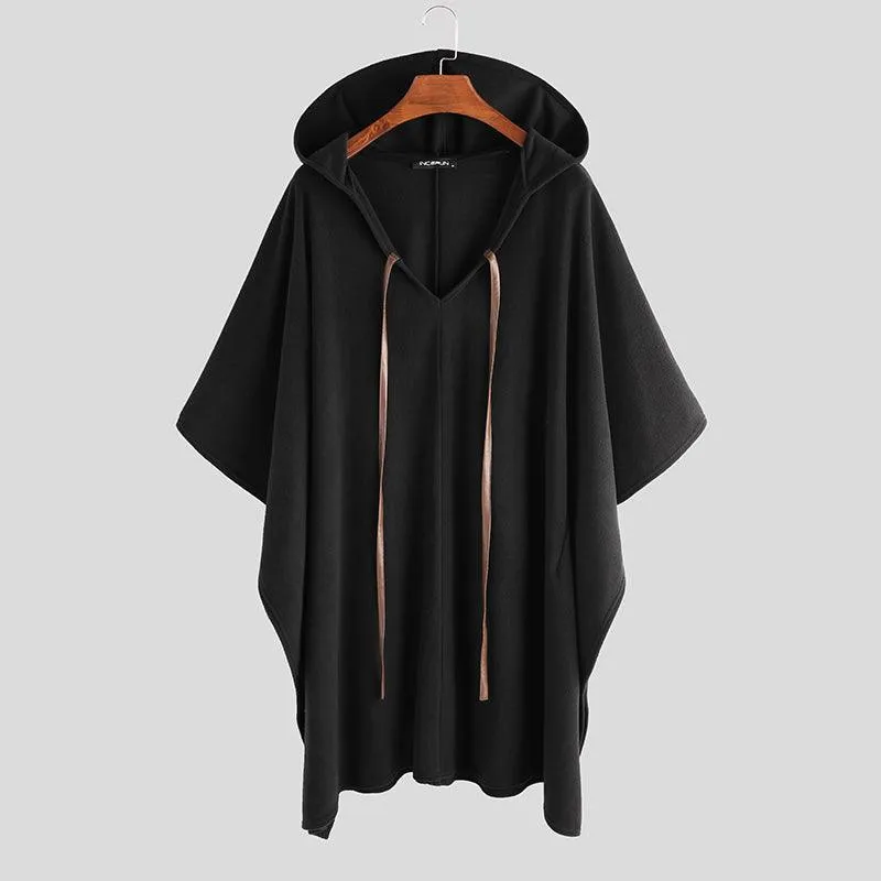Black Hooded Poncho