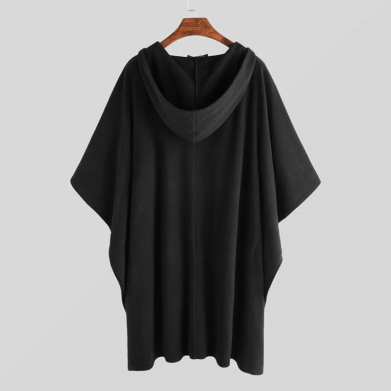Black Hooded Poncho