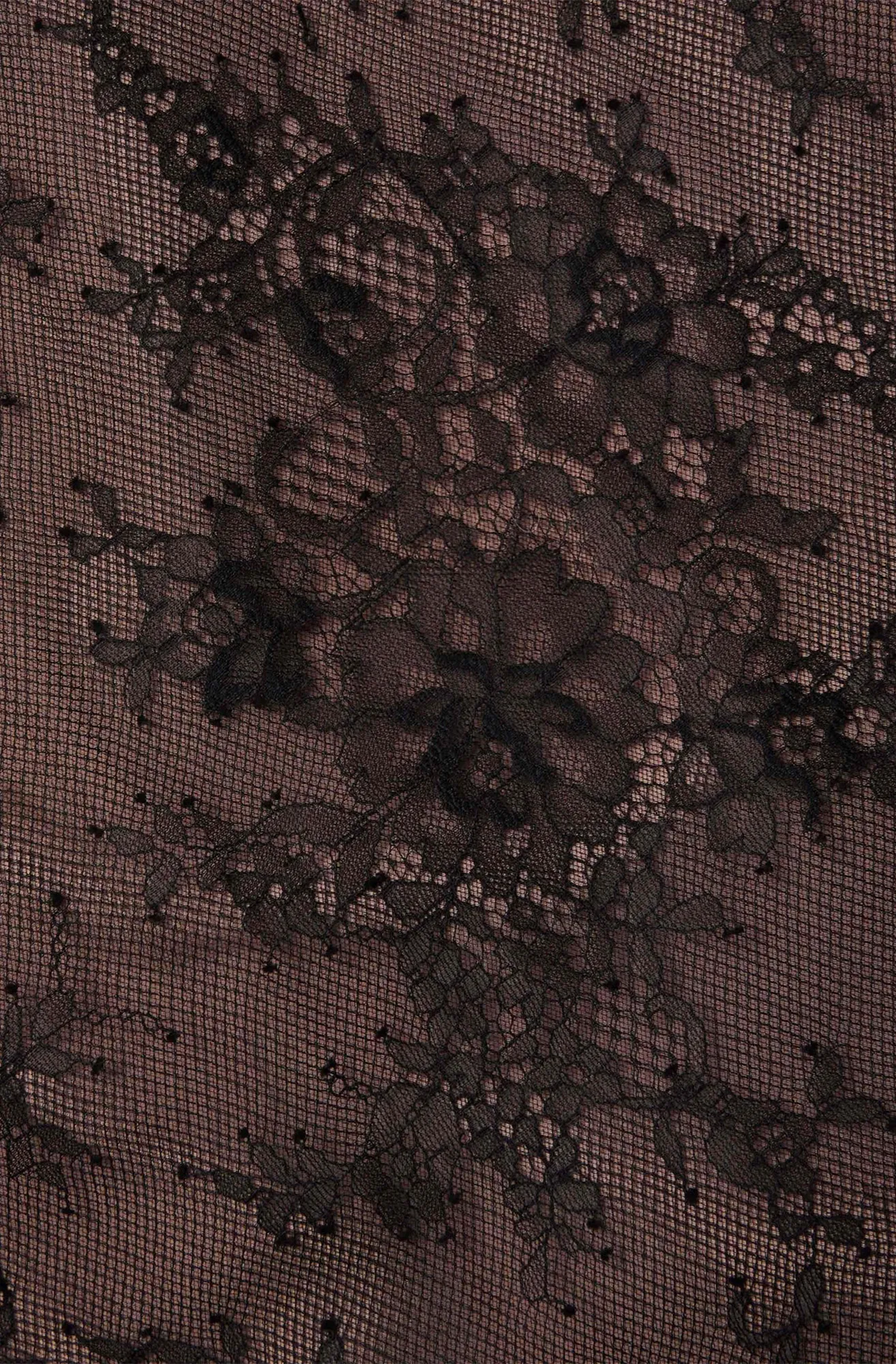 BLACK LACE MIDI SKIRT