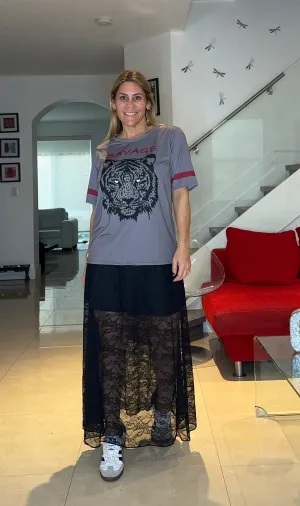 Black Lace Skirt